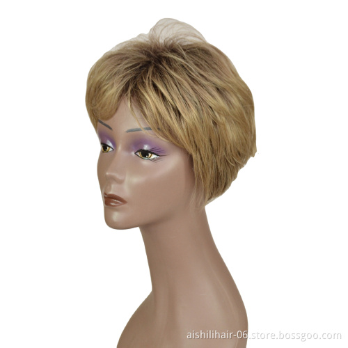 AiShiLi Wholesale  Short Bob Style Synthetic Hair  Heat Resistant Fiber Wigs With Straight Ombre Hair For Women